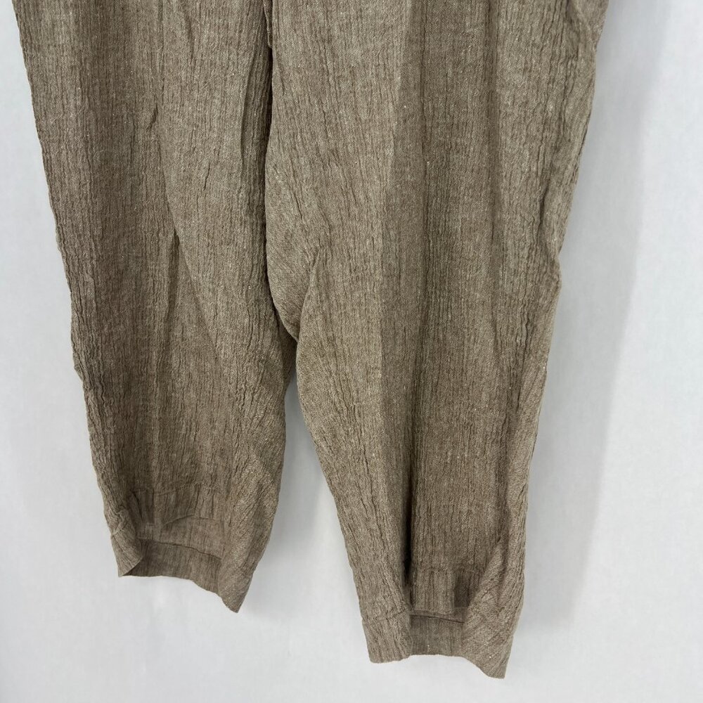 J. Jill Tan Linen Cotton Cropped Pants XL - Petite - Picture 4 of 9